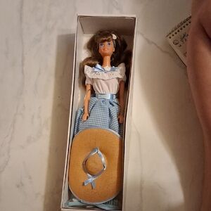 Vintage Doll with Blue Gingham Dress